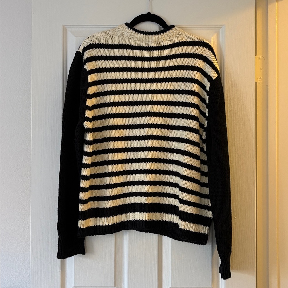 Ciao Lucia Black and Cream Knit Sweater - Picture 4 of 4